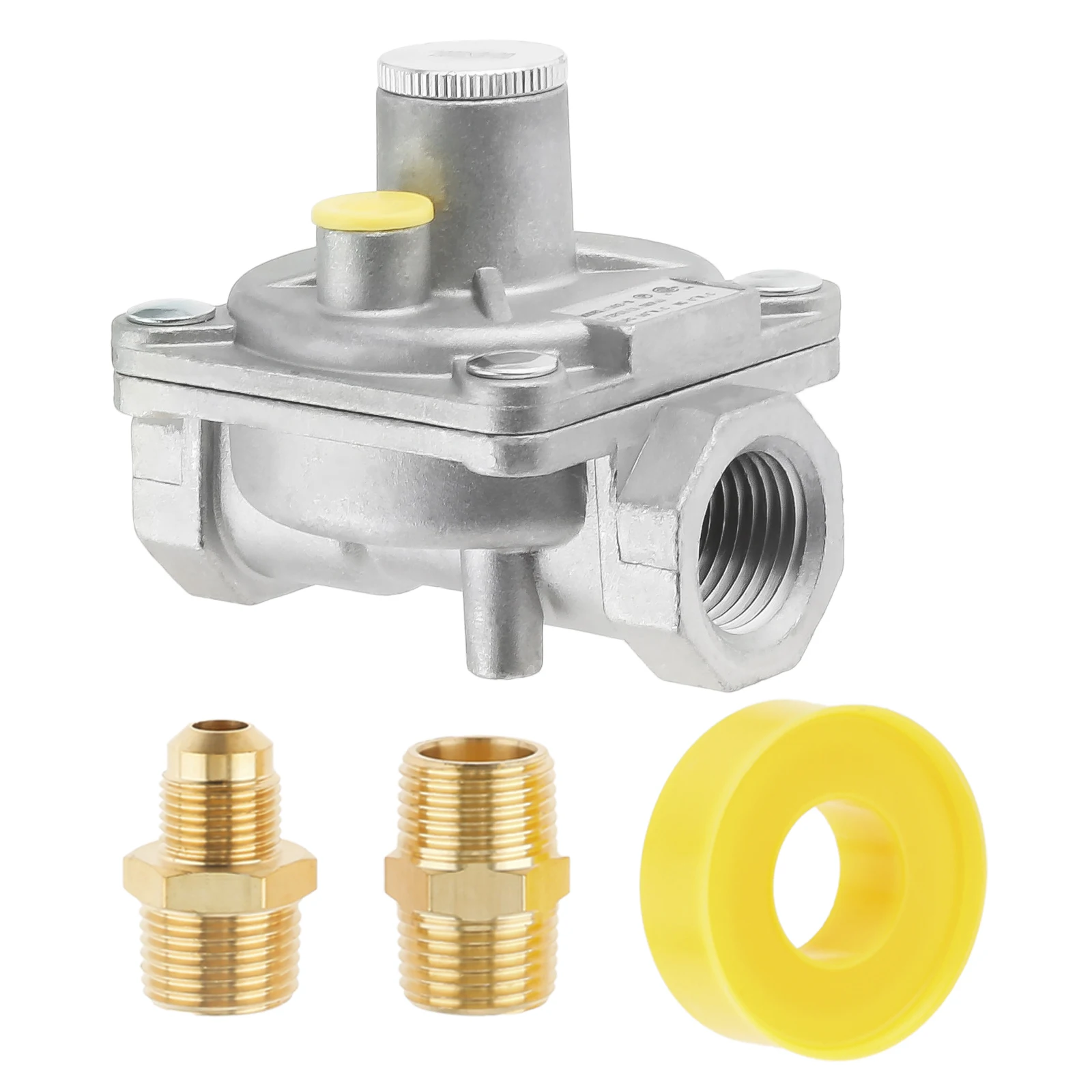 

1/2" FPT Thread Natural Gas Pressure Regulator with Sealing Ring Interchange Pressure Regulator Fits Natural Gas/ Liquefied Gas