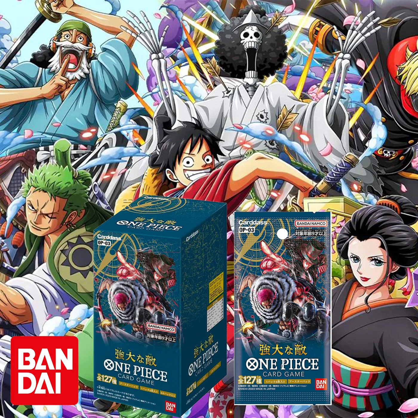 BANDAI One Piece Card Game op03 Mighty Enemies Collection Card Booster Box TCG Trading Game Collection Card Toy
