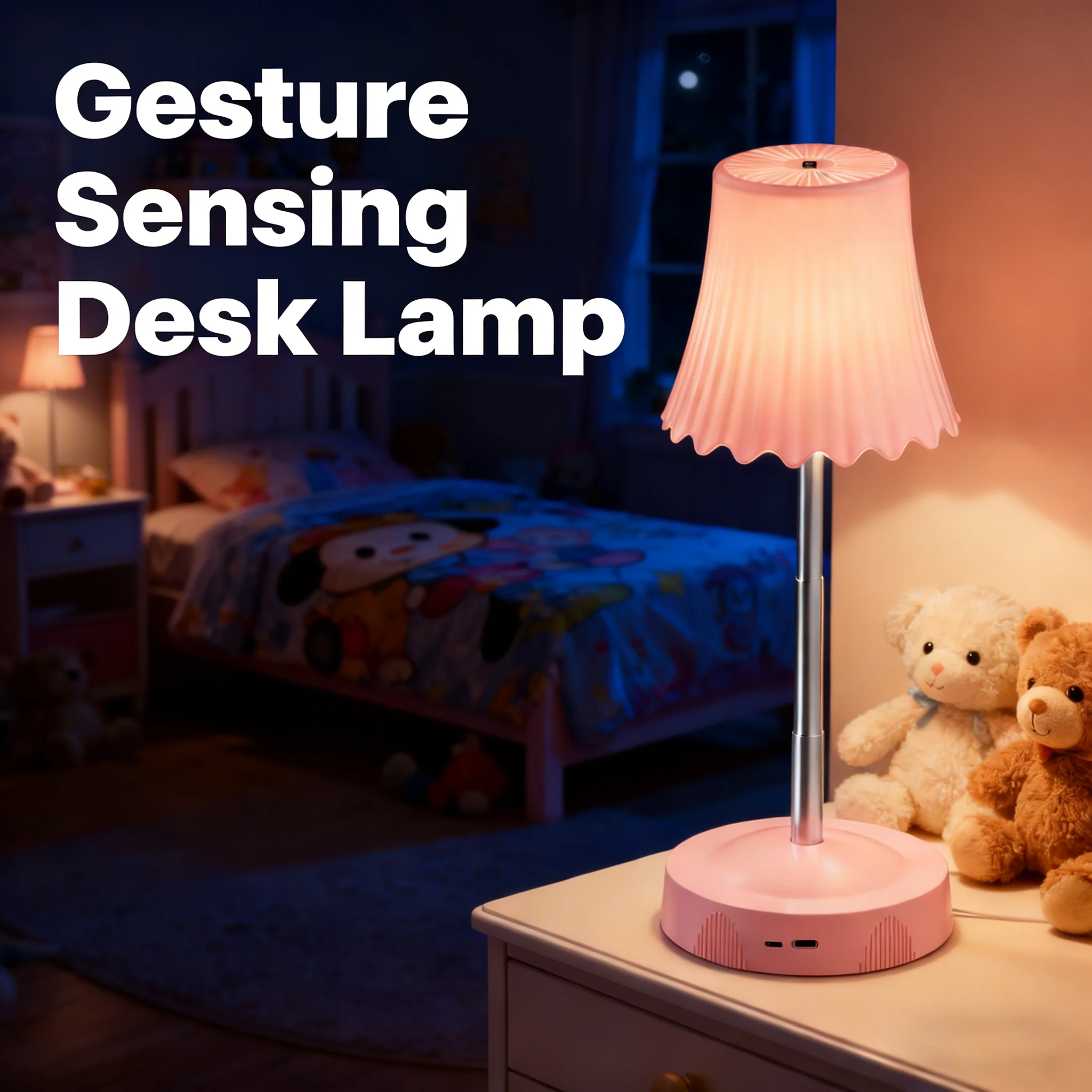 

Настольная лампа с датчиком жестов, креативный перезаряжаемый ночник для спальни, прикроватный светильник для детской комнаты, атмосферное освещение, декор