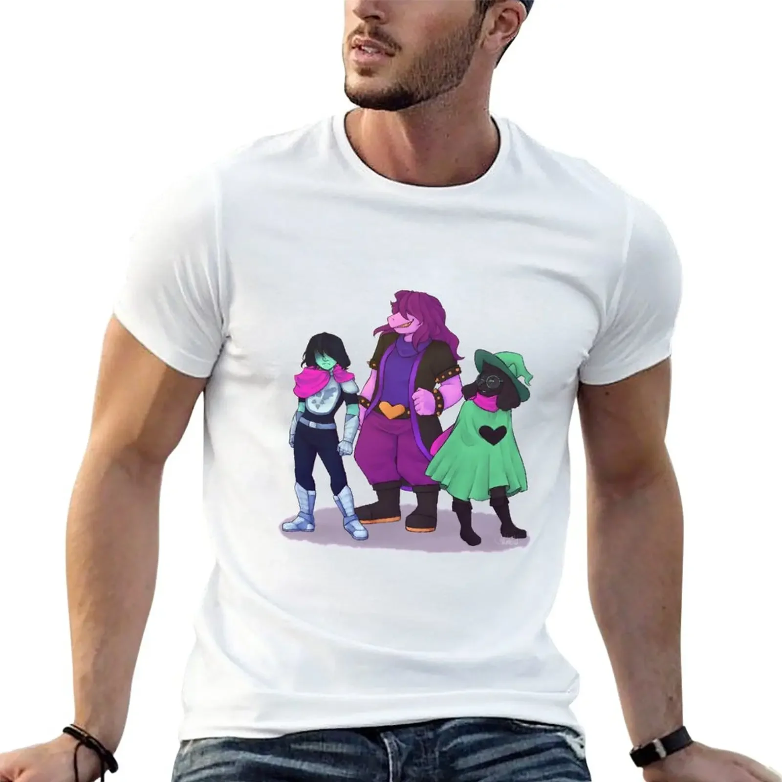 Kris Ralsei and Susie - Deltarune T-Shirt kawaii clothes hippie clothes boys animal print mens t shirts