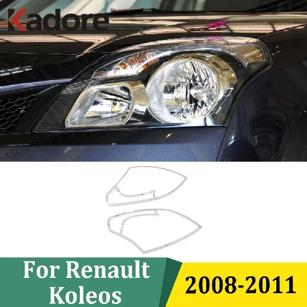 

Для Renault Koleos 2008-2011: хромированные накладки на передние фары, рамки, аксессуары для автомобиля