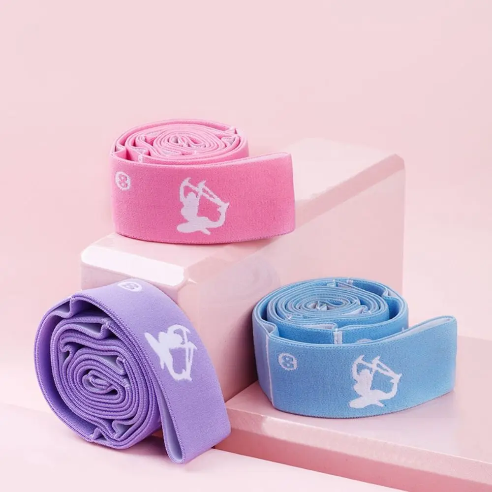 Nylon Yoga Pilates Resistance Band Stretch Strap Segmented Markings Yoga Strap Elastic Band Portable Multi-Functional