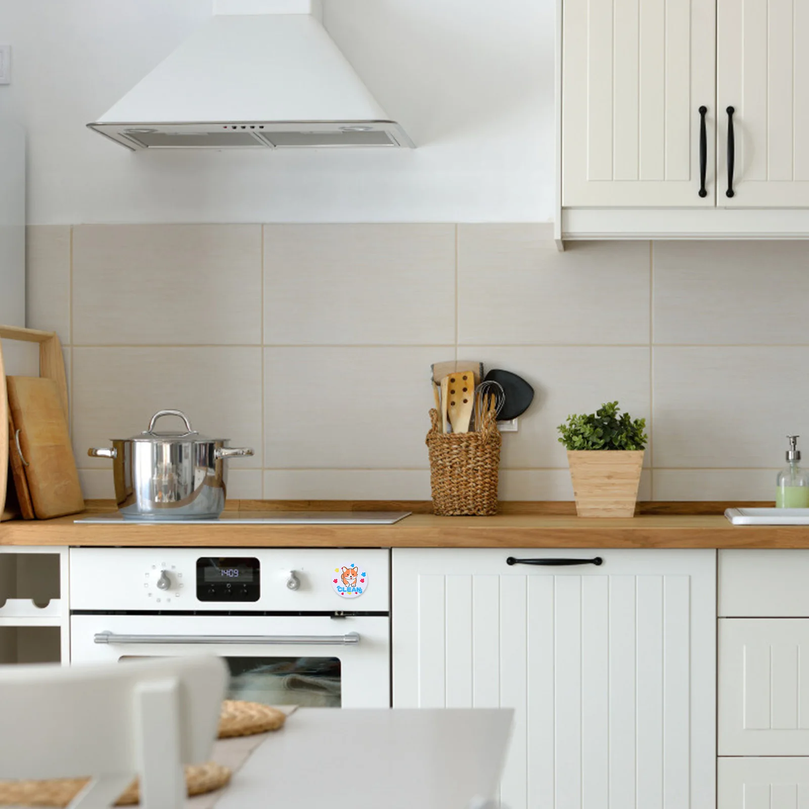 Magnetic Clean Dirty Sign Reversible Dishwasher Laundry Indicator Double-Sided Washing Machine Label For Furniture