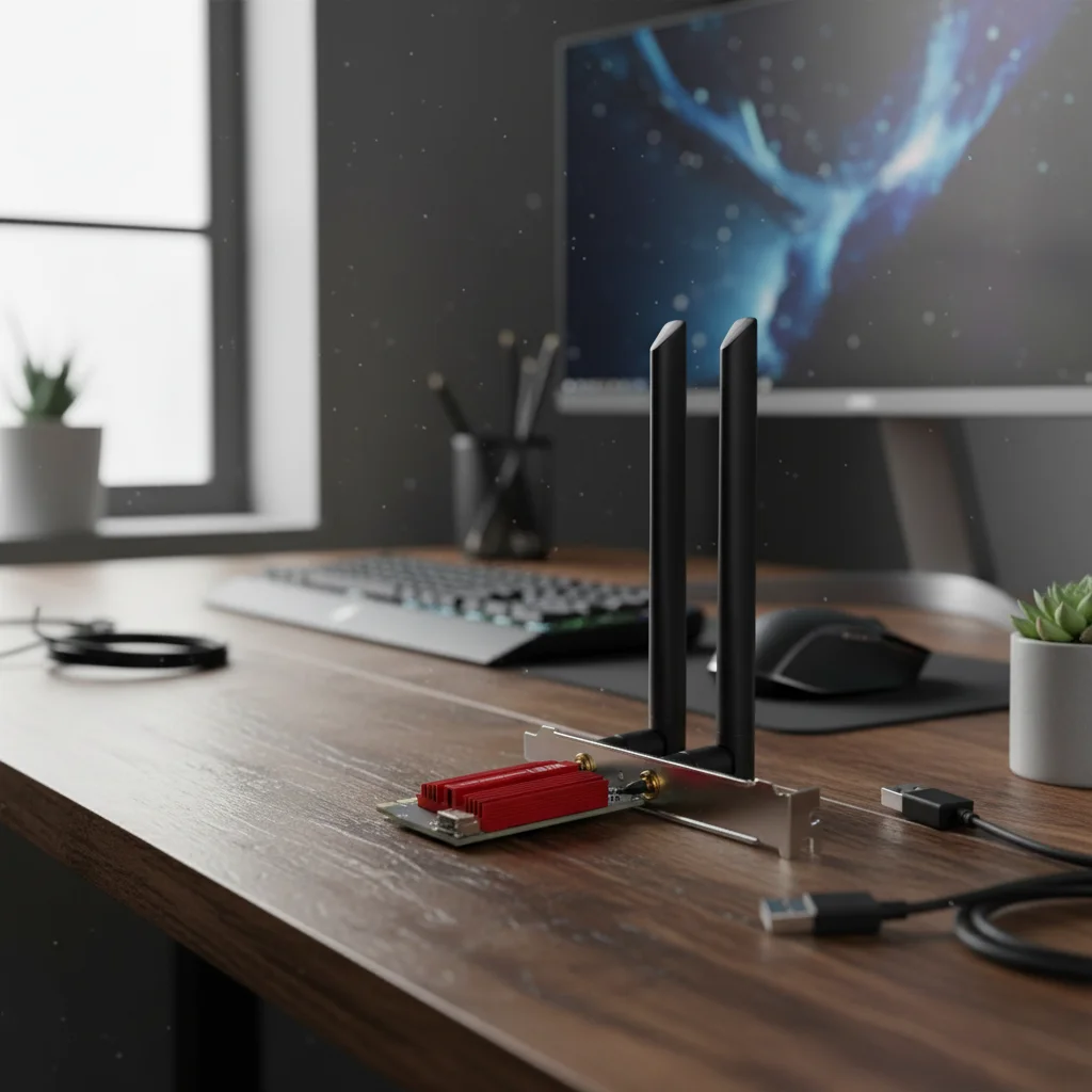 

WiFi 5 Wireless Network Card Dual Band 2.4G/5GHz PCIE WiFi Adapter AC1200 Drive Free USB Wifi Adapter for Computer/Phone/Tablet