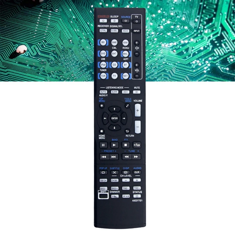 For Pioneer VSX Series Remote Replacement AXD7721 - For VSX-830, 830-K, 1024, 1029, 45, 44, 454, 824