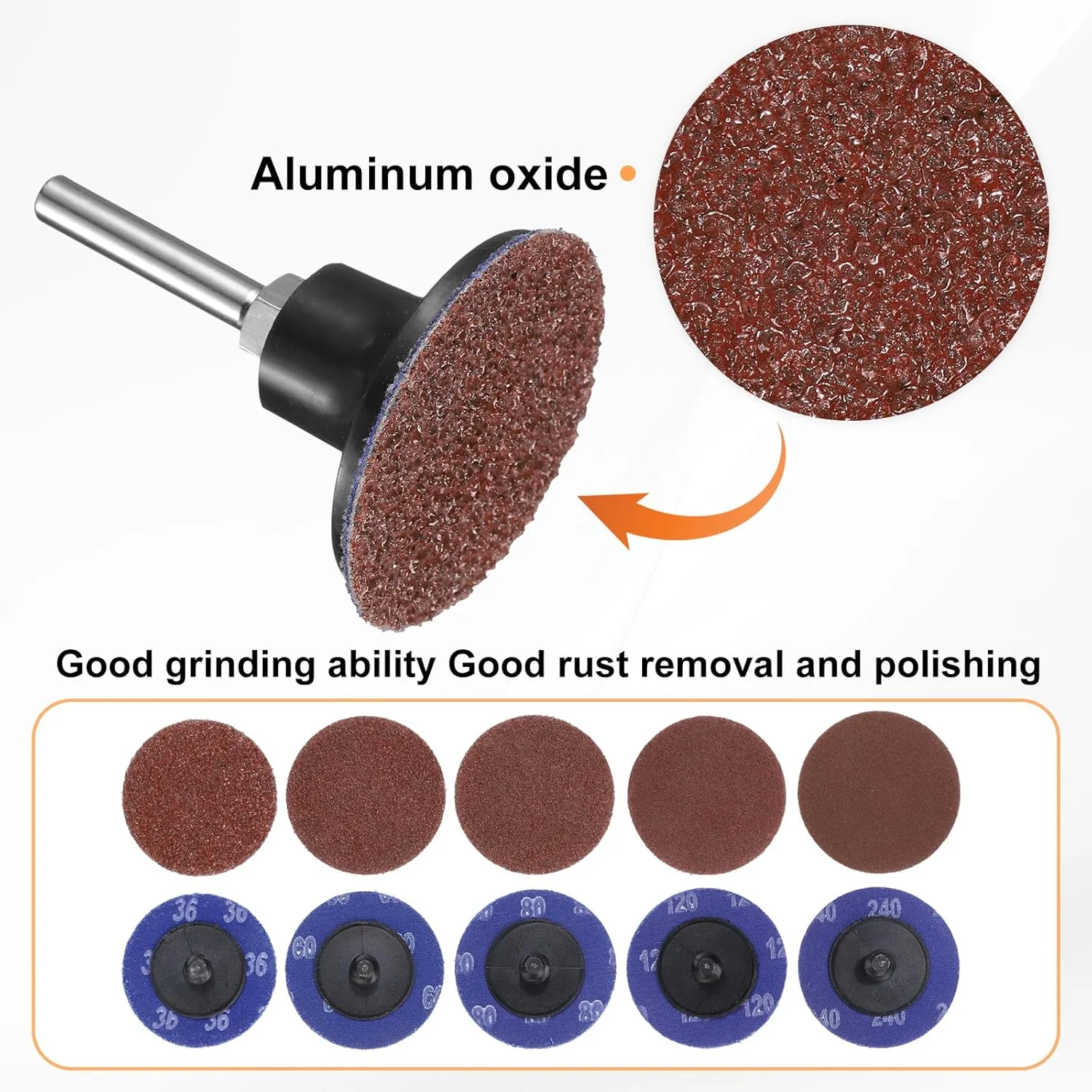 SI FANG 2" 50mm R-Type Quick Change Sanding Discs Roll Lock Metal Surface Conditioning Die Grinder Accessories