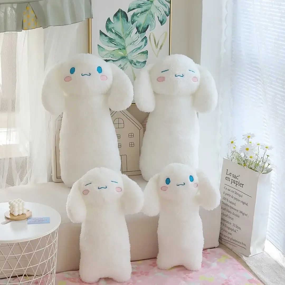 Sanrio Cinnamoroll นุ่ม Plushies น่ารักตุ๊กตาอะนิเมะสุนัขสีขาว Fluffy Plush ของเล่นการ์ตูนหมอนยาวโซฟาเตียงของขวัญตกแต่งบ้าน