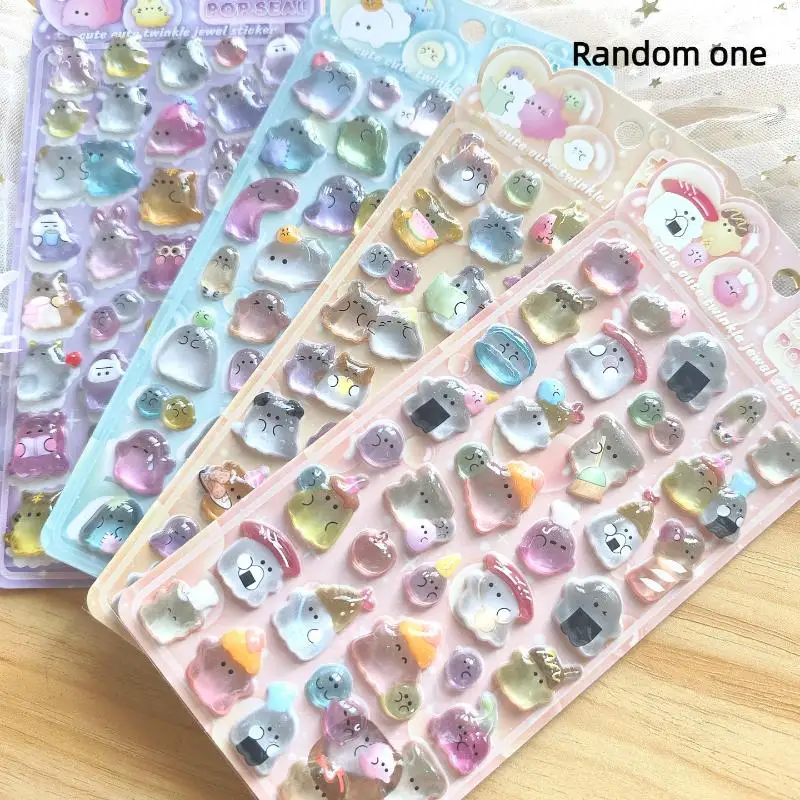 

Random 1Sheet Cartoon Space Puppy Rabbit Cats Decor Stickers Scrapbooking Diy Journaling Cute Stationery Diary Decals Gift