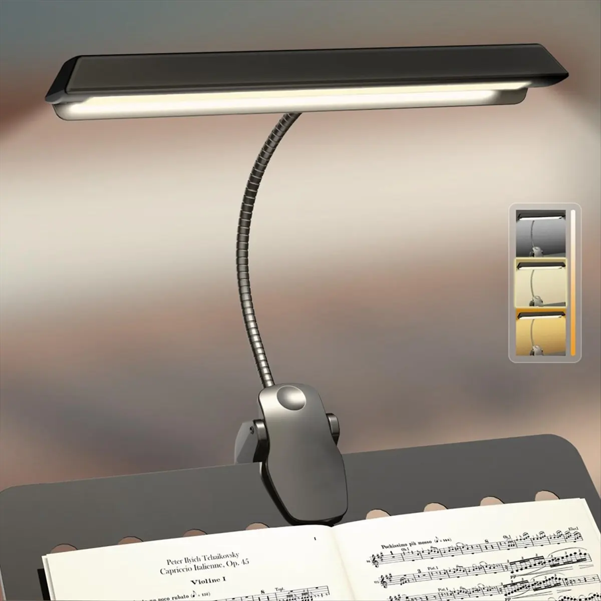 

【AA85】 Перезаряжаемая подставка для пюпитри — клипса — для музыкального фортепиано, портативная, USB — C, для фортепиано, оркестра, подиума, мольберта