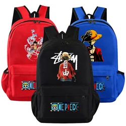 Anime One Piece Backpack Boy Girl Student Teenager Hildren Knapsack Men D Luffy Mochila Cartoon Bookbag Back To School Rucksack