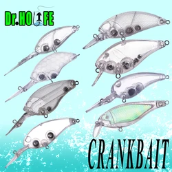 Dr.Holife 5PCS/LOT Deep Water Crankbait Unpainted Crankbait Blank Lures Float Crankbait Wobblers For DIY Bass Fishing Tackle