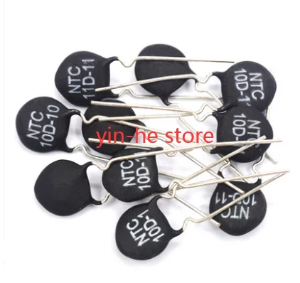 20PCS  NTC negative temperature coefficient thermistor NTC5D-7 NTC5D-9 NTC8D-9 NTC10D-9 NTC20D-9