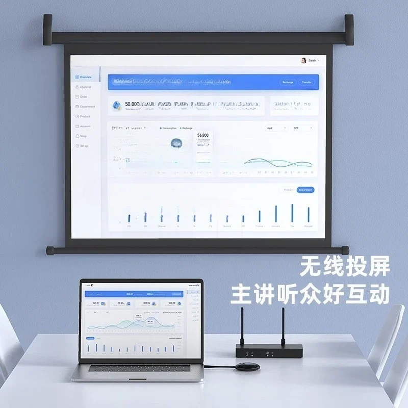 Wireless screen projector HDMI transmitter, four-screen 1080P high definition multi-screen simultaneous display