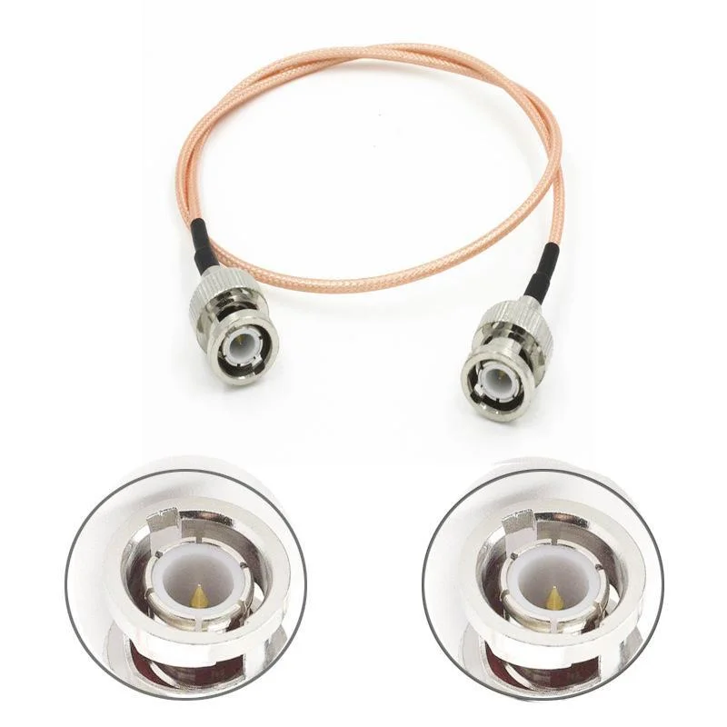 1Pcs BNC Male To BNC Male 50Ohm Adapter RG316 RF Coaxial Pigtail Jumper Cable Low Loss Flexible RF Jumper WireLivable Decoratio