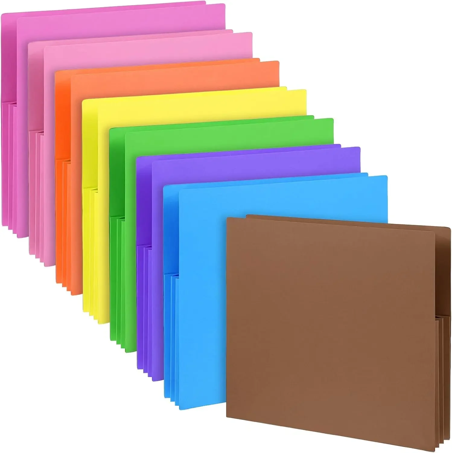 

8 Expanding File Pockets, Accordion File Folders Letter Size，Expandable Pockets, Assorted Colors
