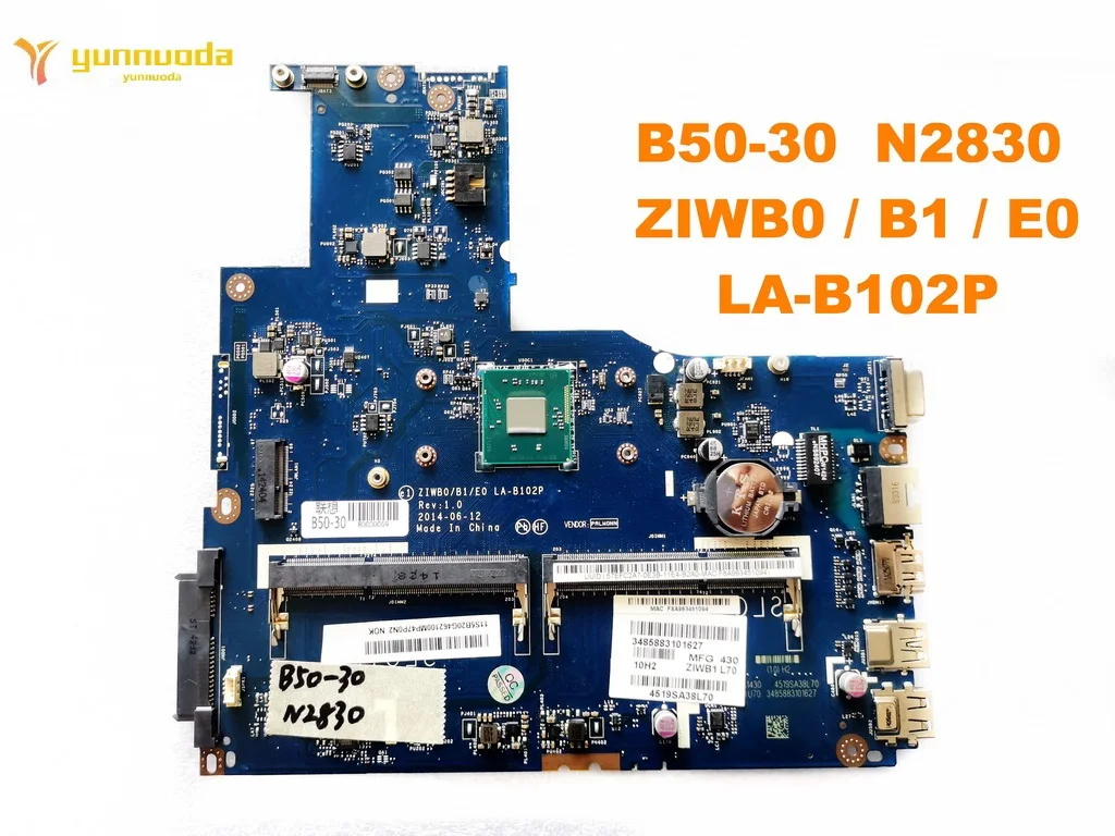 Original for Lenovo B50-30 laptop motherboard B50-30  N2830  ZIWB0  B1  E0  LA-B102P  tested good free shipping