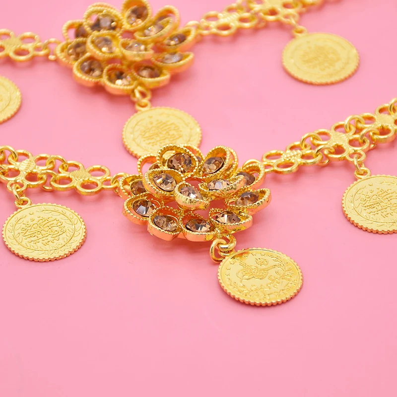 Afghan Multilayer Women Body Chains Bohemian Ethnic Coins Tassels Carved Hollow Belly Dance Chains Vintage Gypsy Body Jewelry