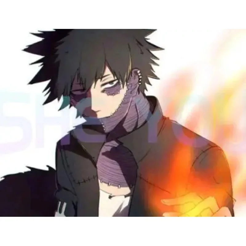 2025 My Boku no Hero Academia Dabi Black Short Cosplay Costume + Track + Wig Cap