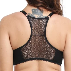 Front Closure Brassiere Bras For Womens Plus Size Bra  Sexy Lingerie Push Up Lace Back Female Underwear C D DD E F Cup