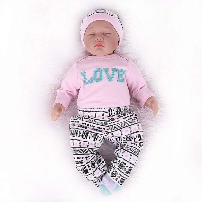 

Reborn Baby Doll 55cm Realistic Reborn Doll Girl Silicone Reborn Doll Sleeping Newborn Baby Doll Toy Birthday XMAS Gifts