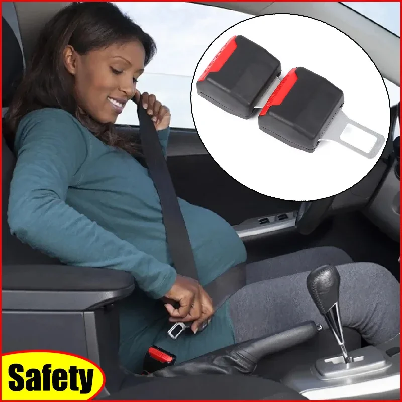 2PCS Car Safety Seat Belt Clip Extender Seatbelt Lock Buckle Plug Thick Insert Socket Converter Baby Extension Safe Accessories