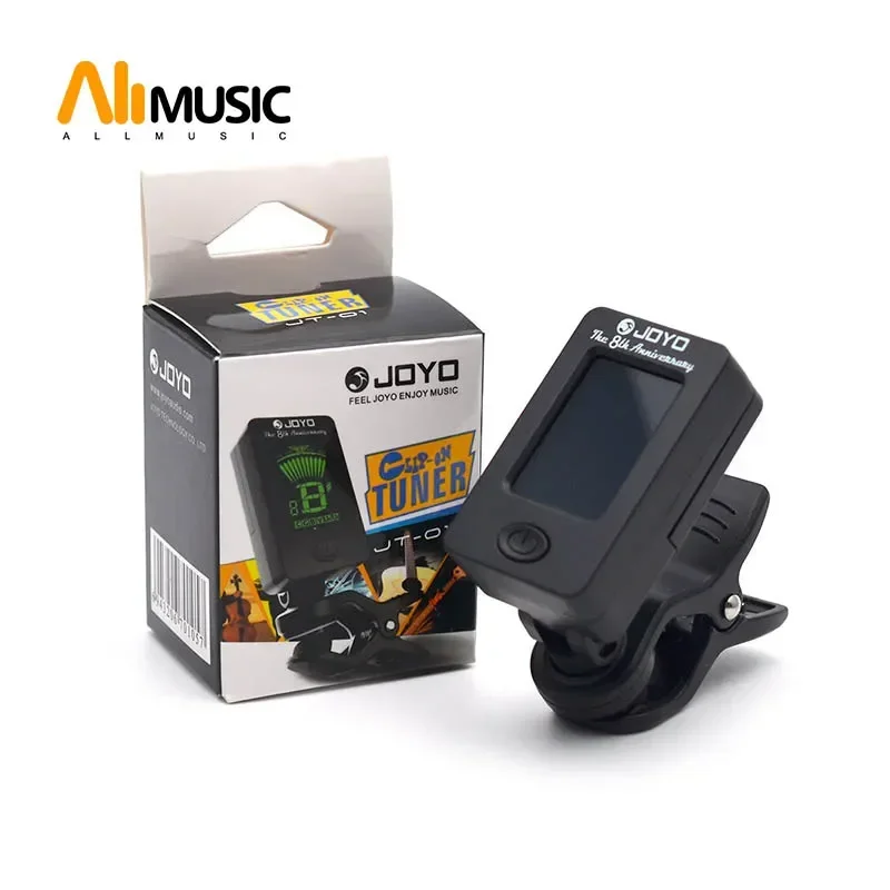 12pcs/lot JOYO LCD Clip-on Guitar Tuner Bass tuner violin tuner ukuele Chromatic universal 360Degree Rotatable sensitive