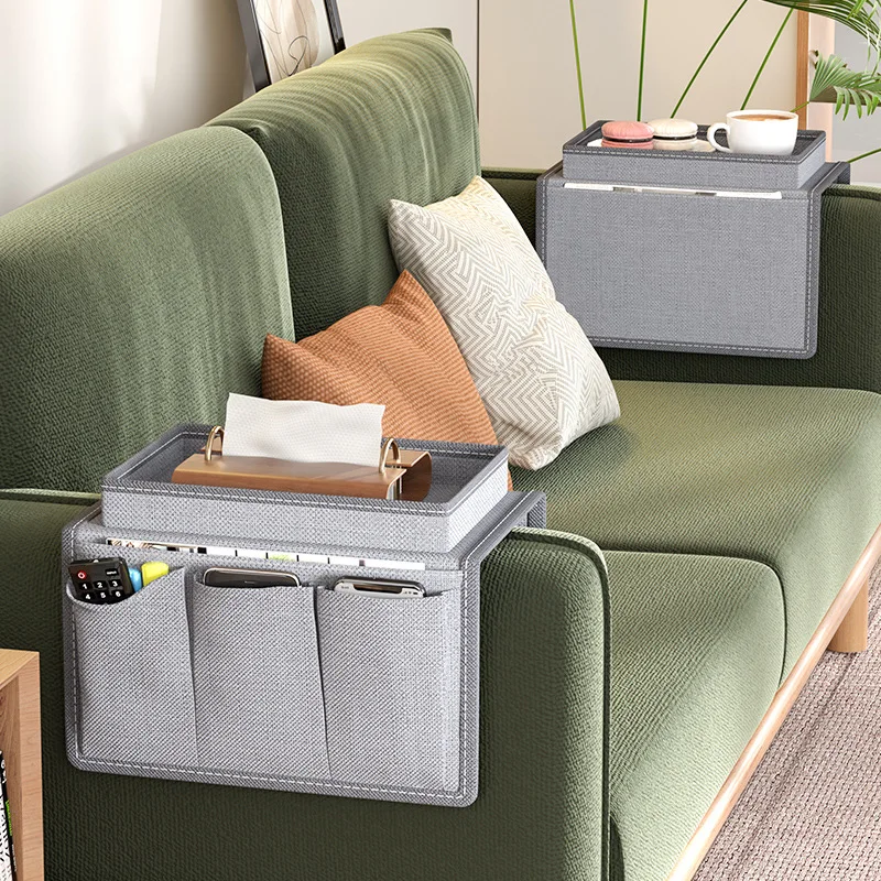 1PCS Fashionable Sofa Organizer Storage Bag Oxford Fabric for Living Room Bedside Car, Multi-Functional Armrest Hanging Pockets