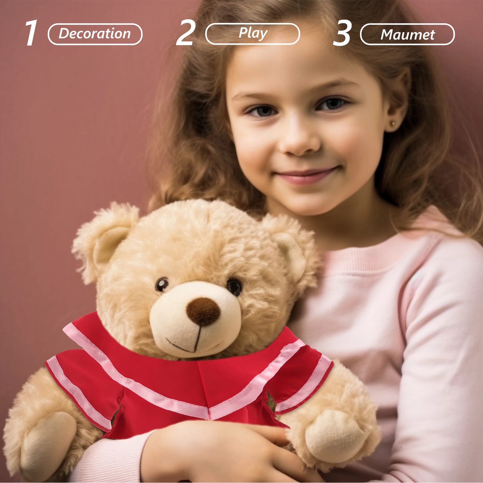 

Graduation Season Suit Bear Hat for Party Costume Cap Kit Red Dress up