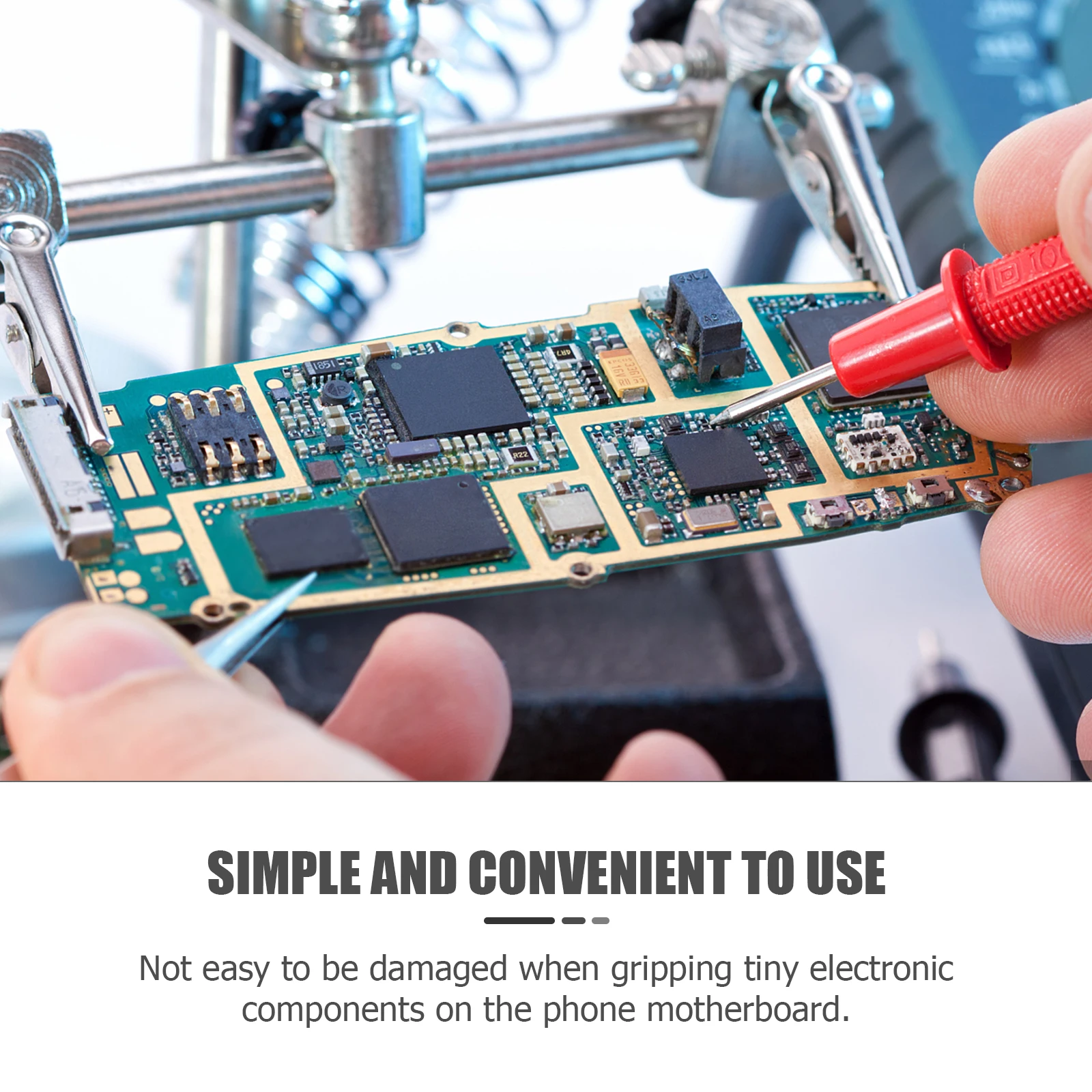 

4pcs Ic Chip Pick Up Tool Two-Claw Design Electronic Component Grabber Retractable Plunger Lightweight Integrated Block