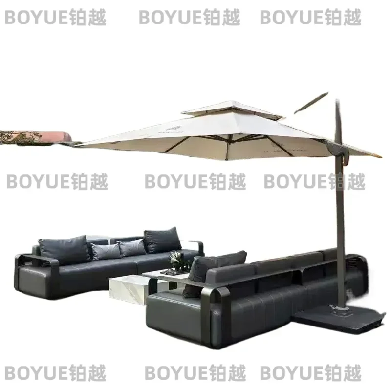 Modern Luxury Aluminum Alloy Waterproof Tech Cloth Modular Outdoor Sofa for Garden Courtyard Patio Leisure Furniture Set
