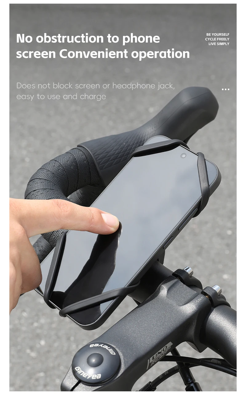 WEST BIKING Fahrrad-Handyhalterung aus Silikon mit Schnellverschluss, Rutschfester Lenkerhalter für Radfahren, Navigation, Motorradfahrten, Universell – Detail 7