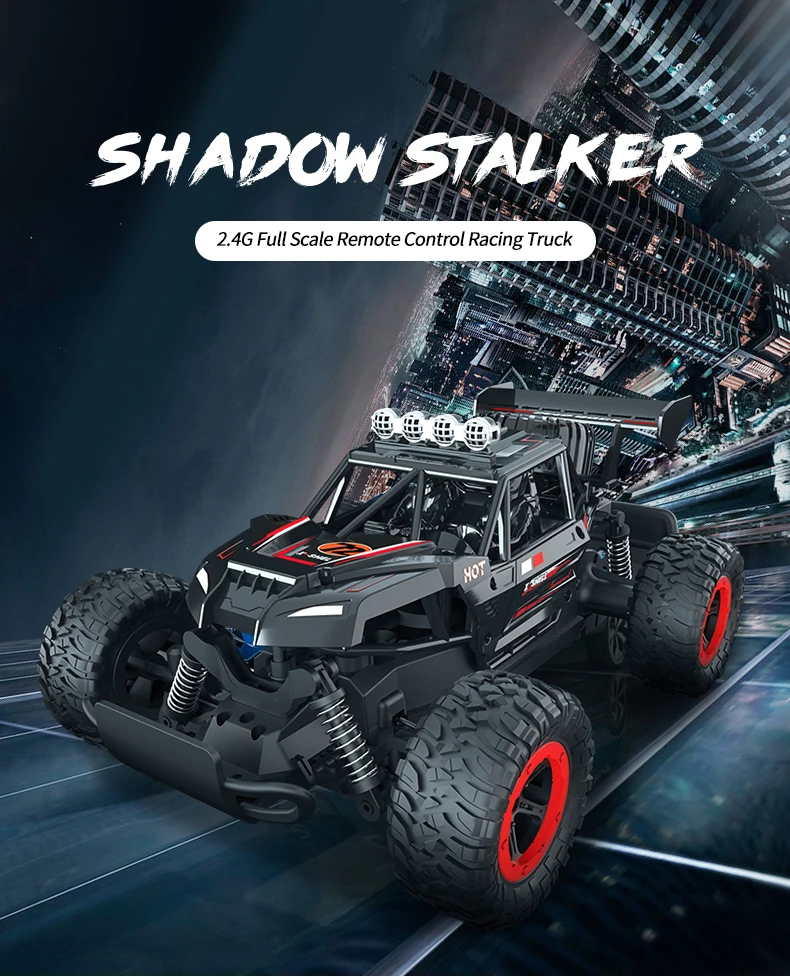

Children's remote-controlled car drifting, high-speed off-road climbing, big foot car, alloy racing toy gift