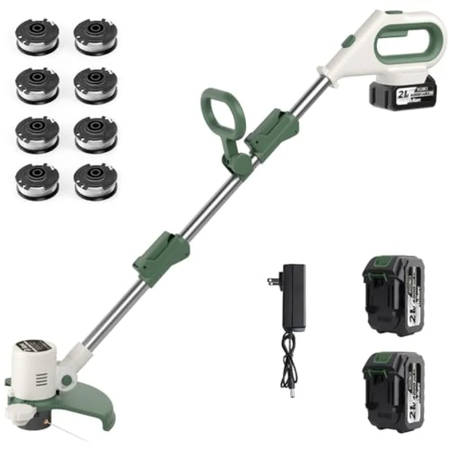 

21V 3-in-1 Cordless Weed Eater-Weeding/Trimming/Lawn Mower with 8 Replace Auto Line Feed Electric Grass Trimmer for Garden Lawn