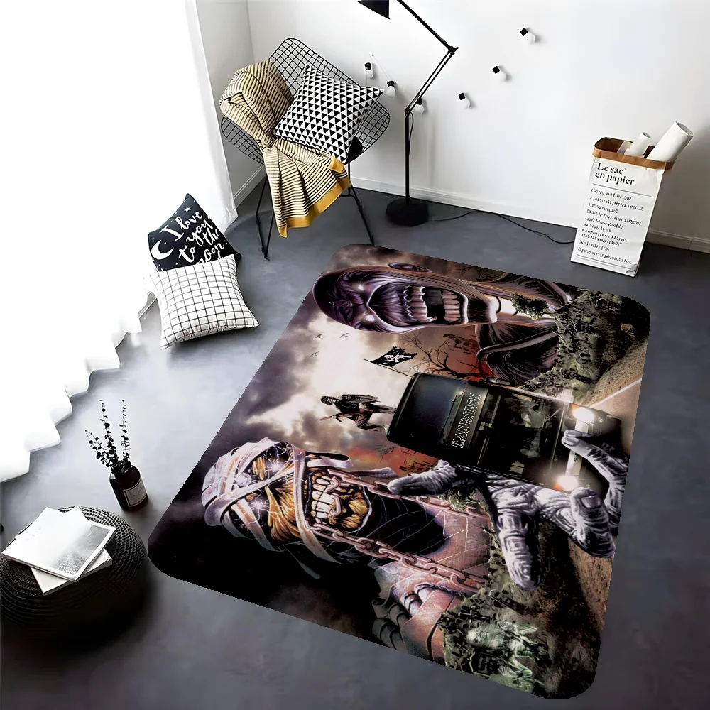 Fashion Trend Band IR-IRON-MAIDEN-N Hallway Carpet Washable Non-Slip Living Room Sofa Chairs Area Mat Kitchen Doormat Area Rug