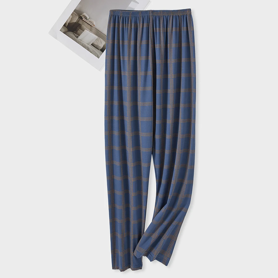 

Plaid Men's Pajama Pants Men's Spring and Autum Plus Fat and Loose Home Pants Home Casual Pajamas Can Be Worn Outside