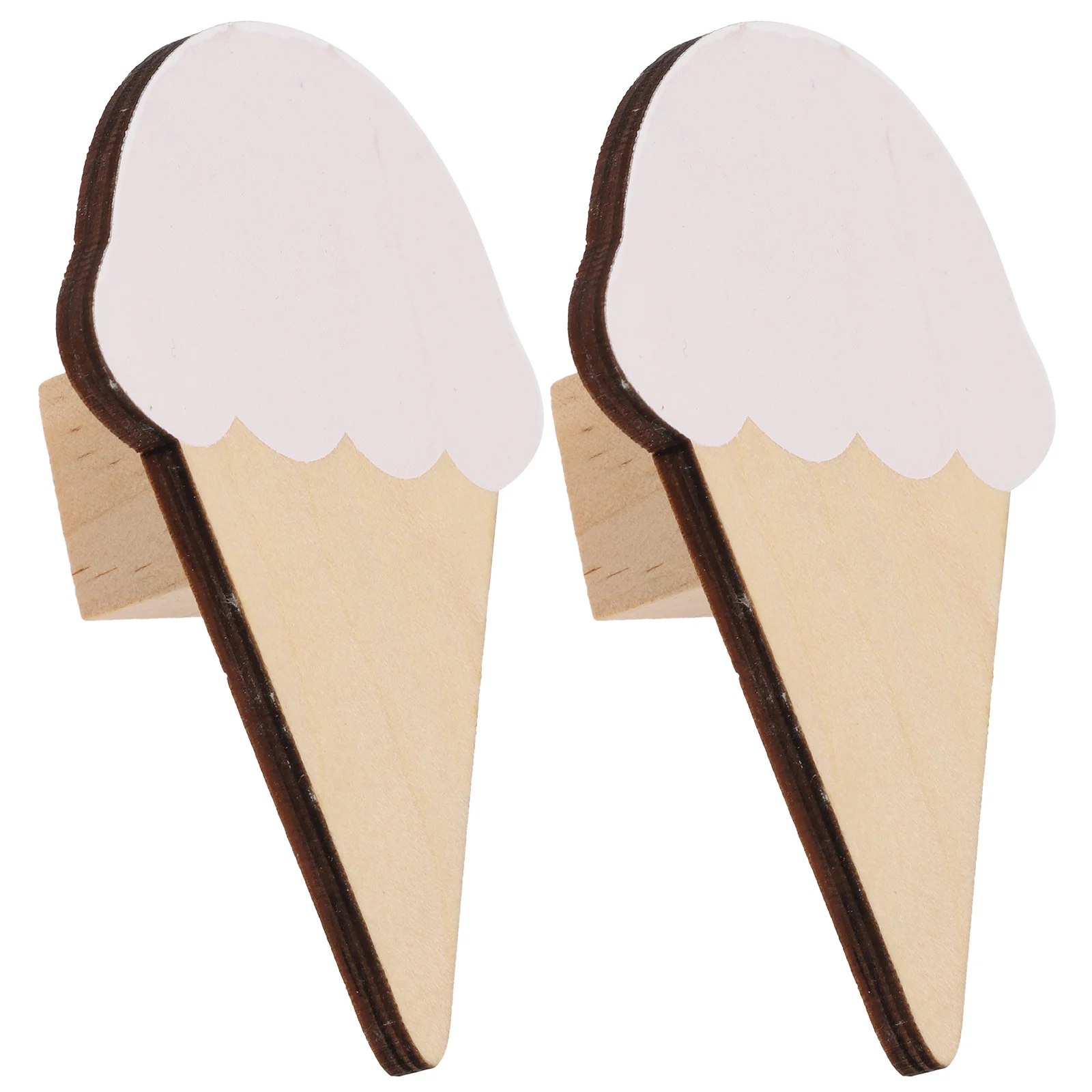 

Ice Cream Wall Hanger Wooden Basswood Multi functional Decorative 2 Sets BathroomHooks For Backpack Small Hooks Kids Coat Hooks