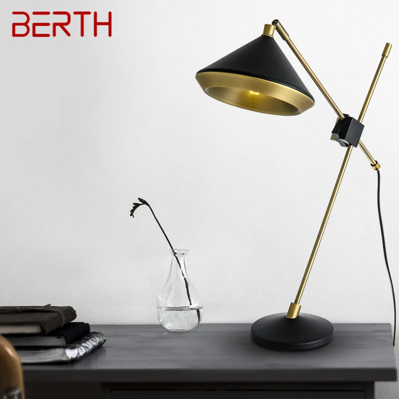 BERTH Contemporary Table Lamps LED Creative Simplicity Fashion Bedside Desk Light for Home Living Room Bedroom Study