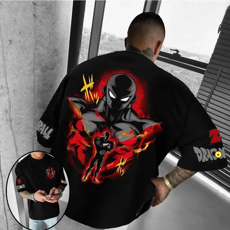 لعبة دراغون بول زد الصيف الرجال حجم كبير تي شيرت الشارع المتضخم الرسوم المتحركة طباعة العصرية تنوعا عادية الوالدين والطفل Harajuku