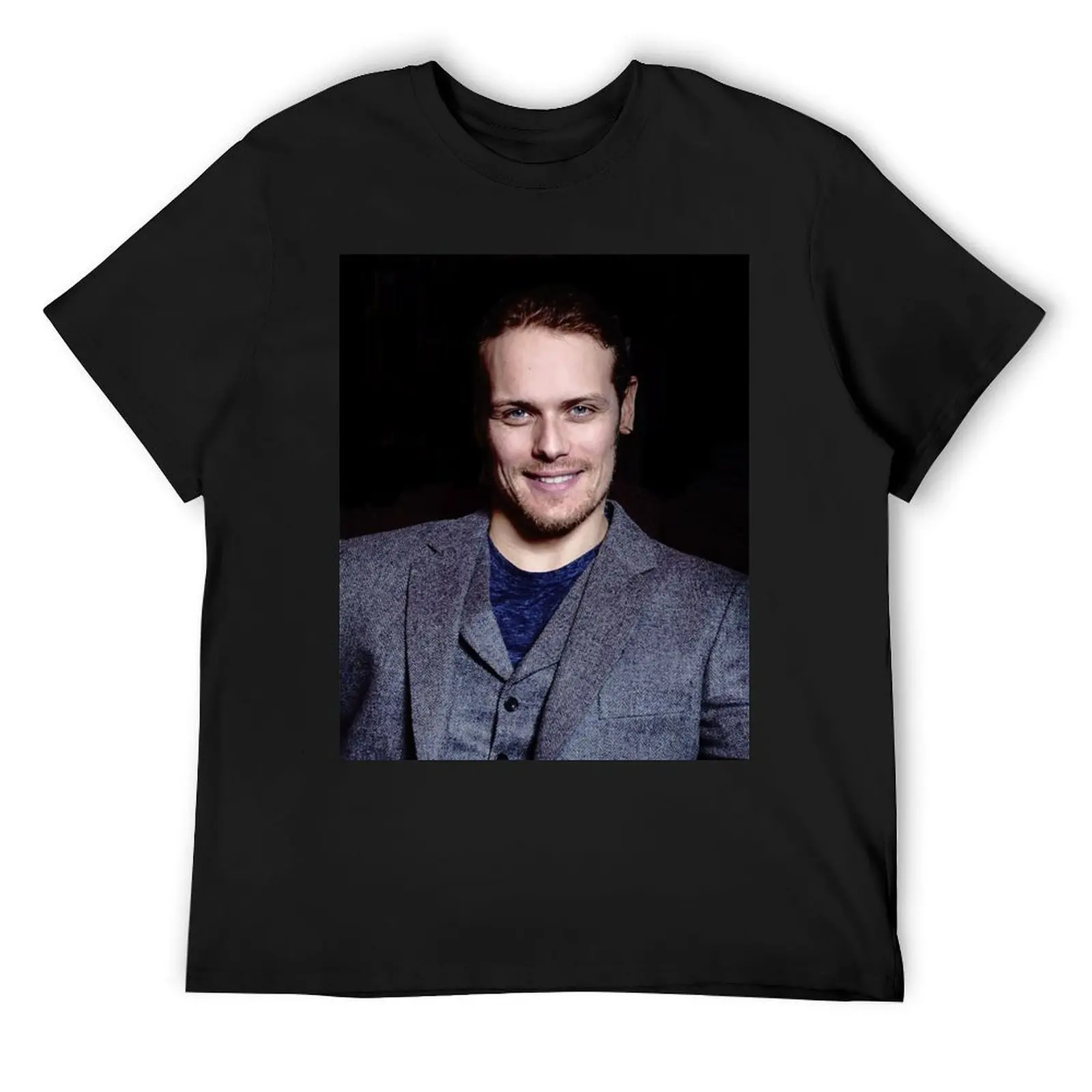 Sam Heughan T-Shirt cute tops sublime shirts graphic tee shirts graphic Men's cotton t-shirt