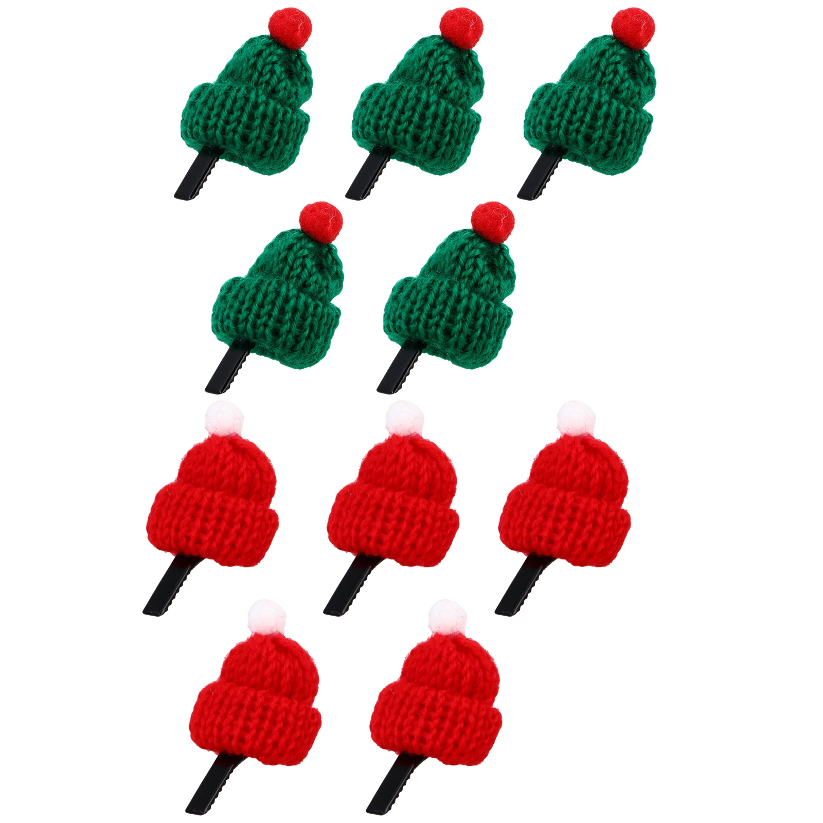 

Knitted Hairpins Hat Hair Clips Headdress Red Rose Gold Elastic Woolen Yarn Fine Workmanship Lovely Christmas Party Casual