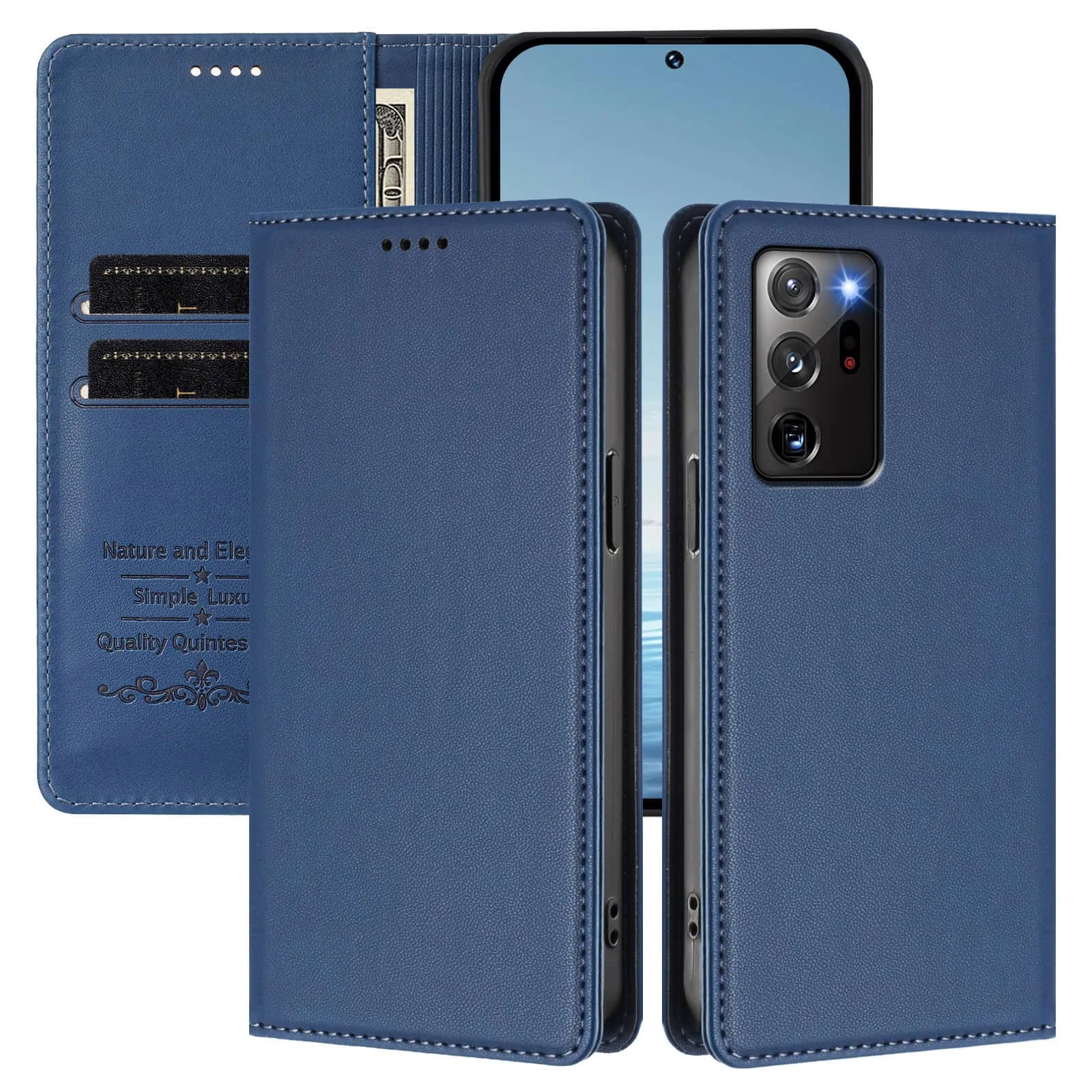 

Чехол-кошелек WEFOR Slim Magnetic для Samsung Galaxy Note 20 Ultra 10 Plus 9 8, с RFID-защитой, откидной подставкой, поддержкой беспроводной зарядки