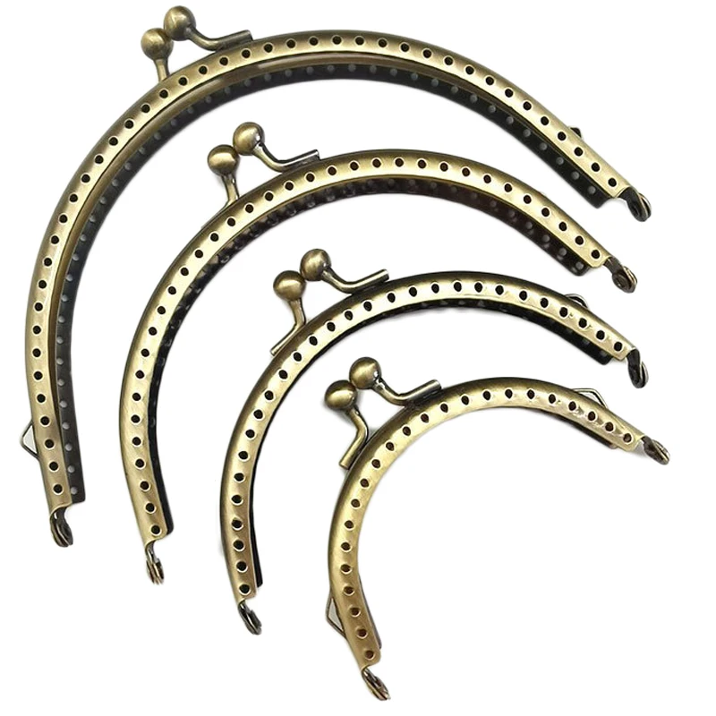 8.5cm-15cm DIY Metal Frame Purse Handle Coin Bags Metal Kiss Clasp Lock Frame Accessories Crafts Supplies