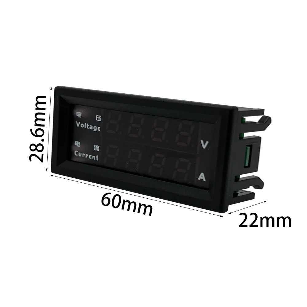 DC0-100V 200V 4 cifre 10A LED voltmetro digitale amperometro auto moto tensione misuratore di corrente Volt rilevatore Tester pannello Monitor