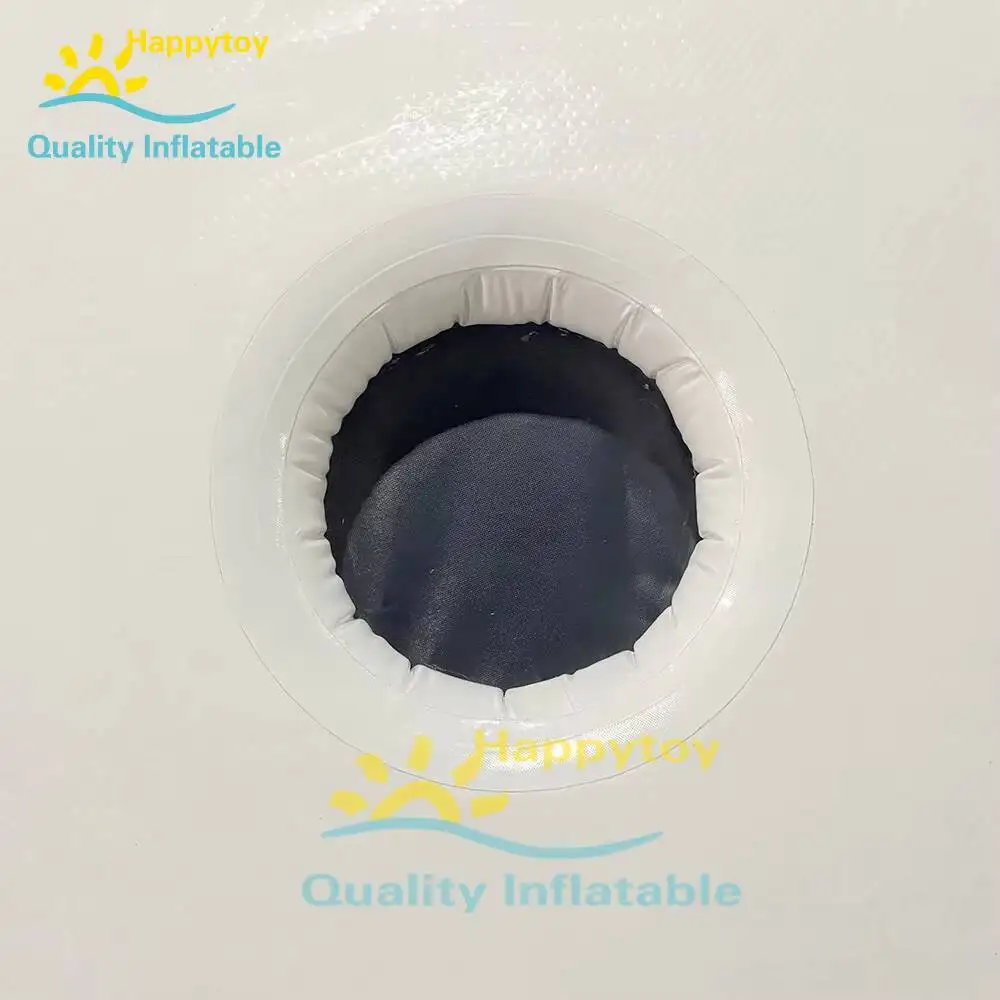 Piscina inflável retangular flutuante da piscina inflável do lago do mar do PVC com rede preta