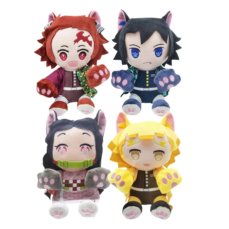 Duivel \'S Blade Serie Anime Pluche Knuffels Demon Slayer Cartoon Figuren Manga Zachte Poppen Tanjirou Nezuko Baby Verjaardagscadeaus