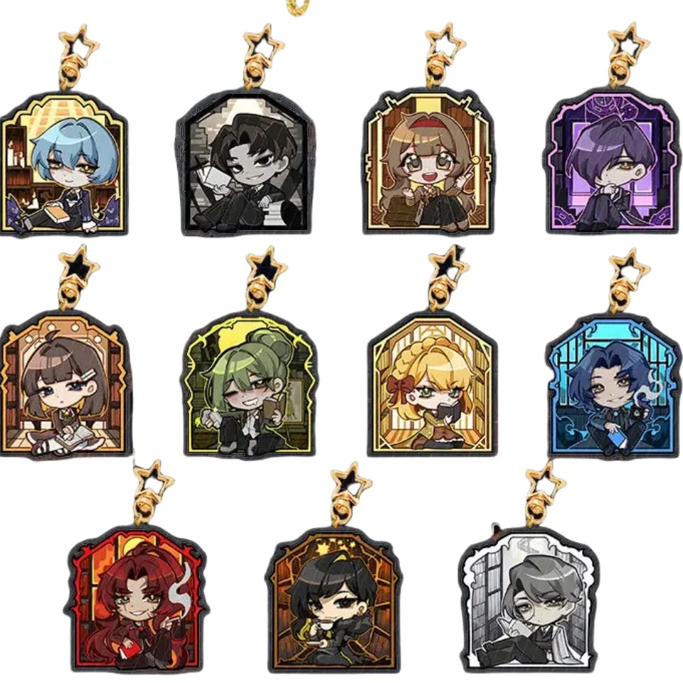 Biblioteca de Ruina Roland Hokma llavero de Anime Limbus Company hombres llavero para mujeres figura de moda llavero acrílico colgante regalo