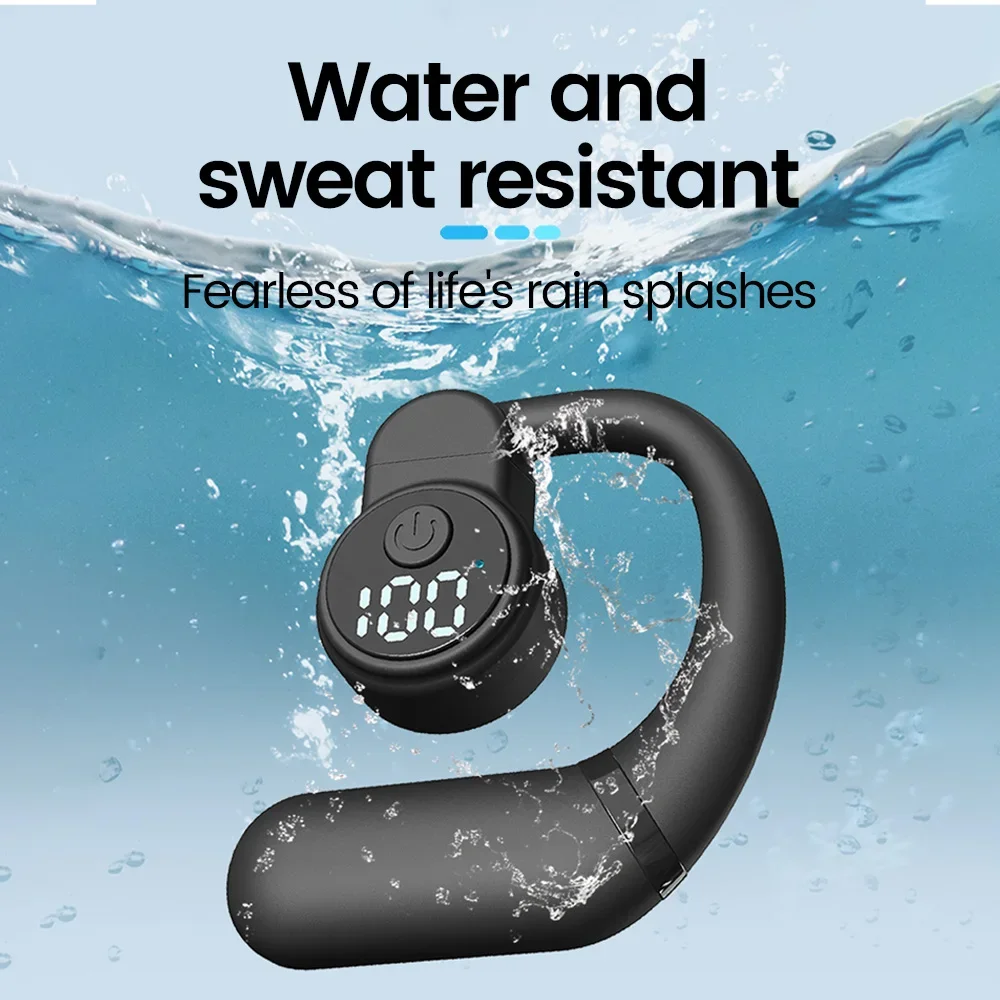 Wireless Ear Hook Headset Bluetooth Earphone 180° Rotation HiFi Stereo Noise Reduction Headphone Sports Waterproof Earbud