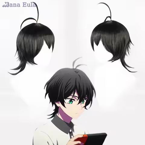 Chinen Miya Wig Anime SK8 The Infinity Cosplay Wig Synthetic Hair Black Short 40CM Miya Chinen Cosplay Wigs Heat Resistant Party