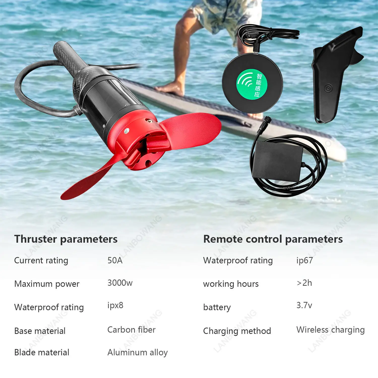 New Electric Hydrofoil Thruster 35kg High Thrust Electric Propeller Surfing Auxiliary Power Device No Extra Power Unit