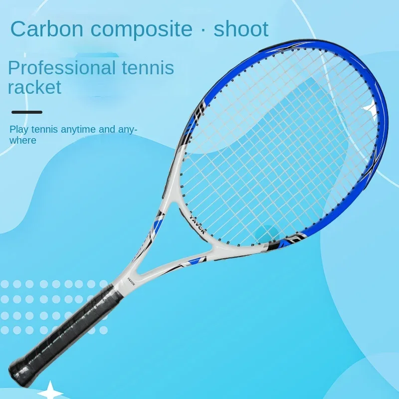 

Composite Carbon Integrated Tennis Rackets Men and Women Beginner Practice Racket Light and Durable Student Training